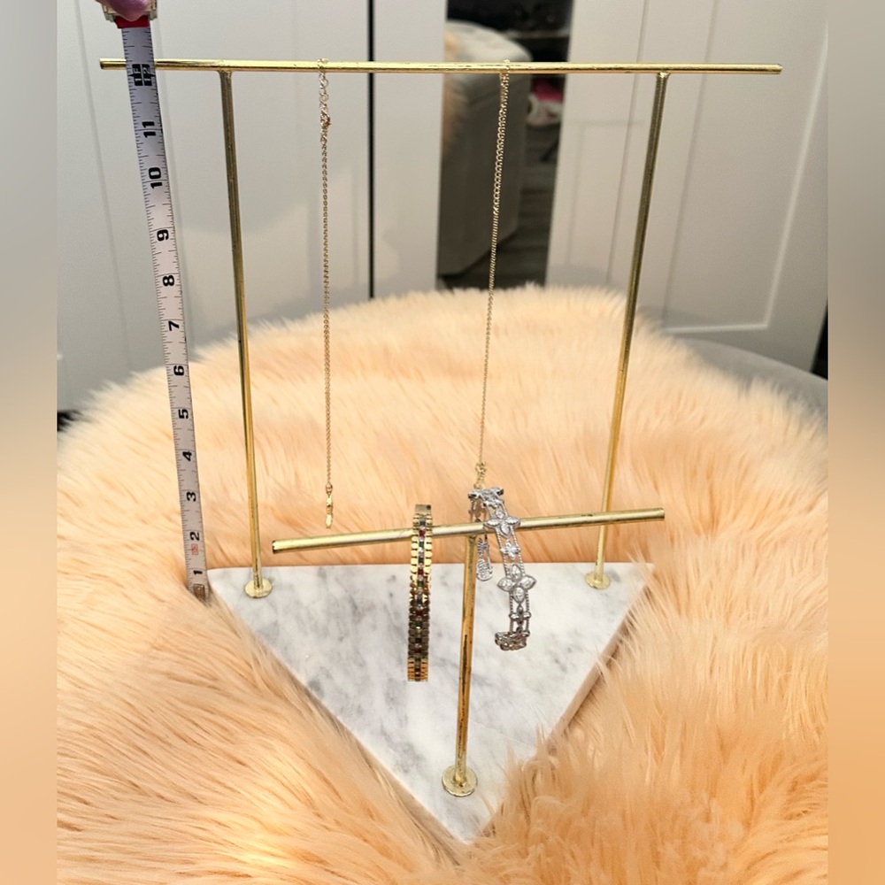 Jewelry Stand for Necklaces/Bracelets Gold and Marble ($140) NEW! FIRM 65% OFF!